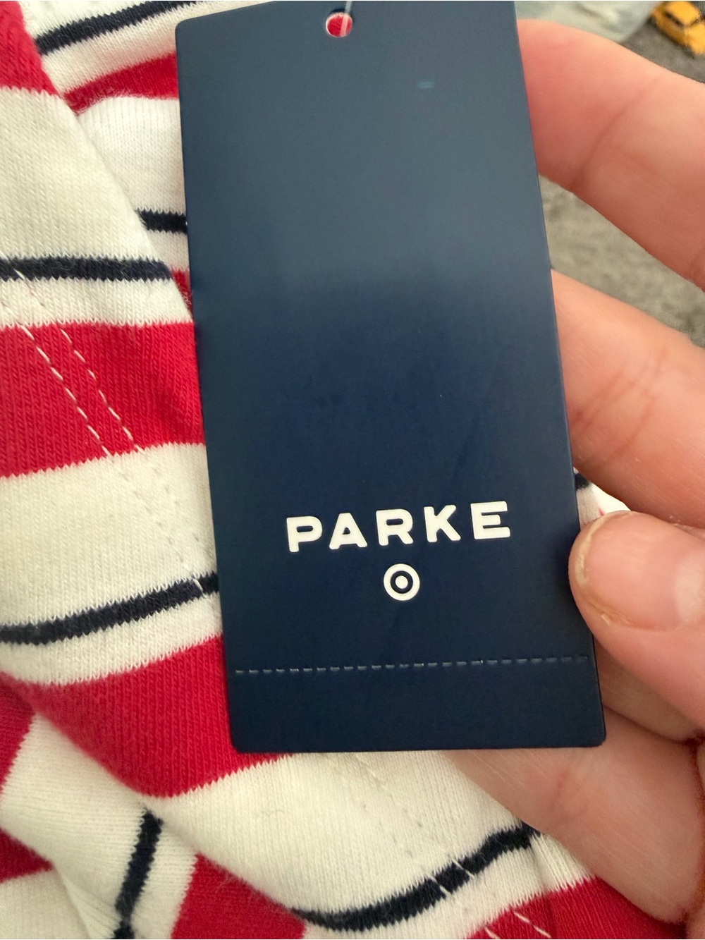 Parker Red and White Striped Drawstring Shorts - Picture 3 of 4